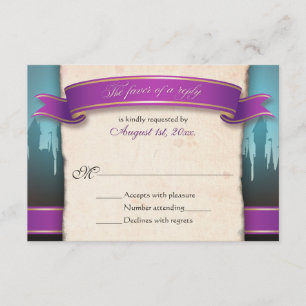 Fairytale-Hochzeit UAWG Antwort-Karten RSVP Karte