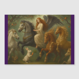 Fairytale Horses and Angels Magnetic Card Magnetkarte