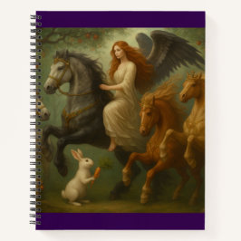 Fairytale Horses and Angels Spiral Notebook Notizbuch