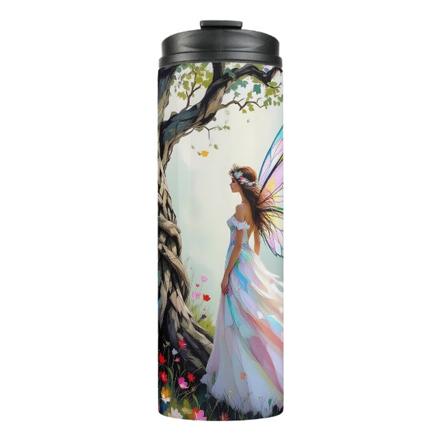 Fairytale Inspired Fairy and Whimsical Tree Thermosbecher (Vorderseite)