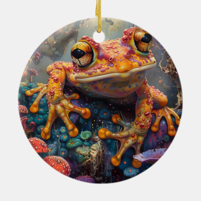 Fairytale magischer Frosch Keramik Ornament (Hinten)