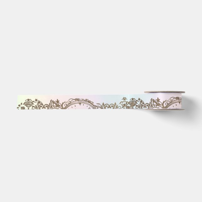 Fairytale Midnight Hour in Pastel Rainbow Satinband (Vorderseite)