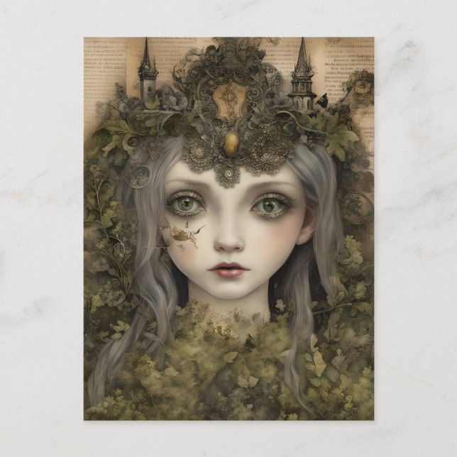 Fairytale Moss Princess Postkarte (Vorderseite)