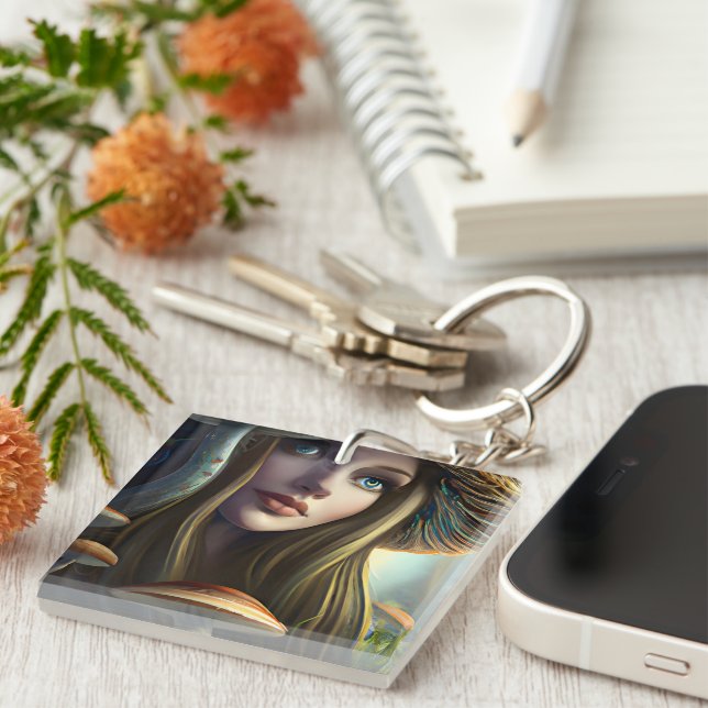 Fairytale Mushroom Fairy Schlüsselanhänger (Vorderseite rechts)