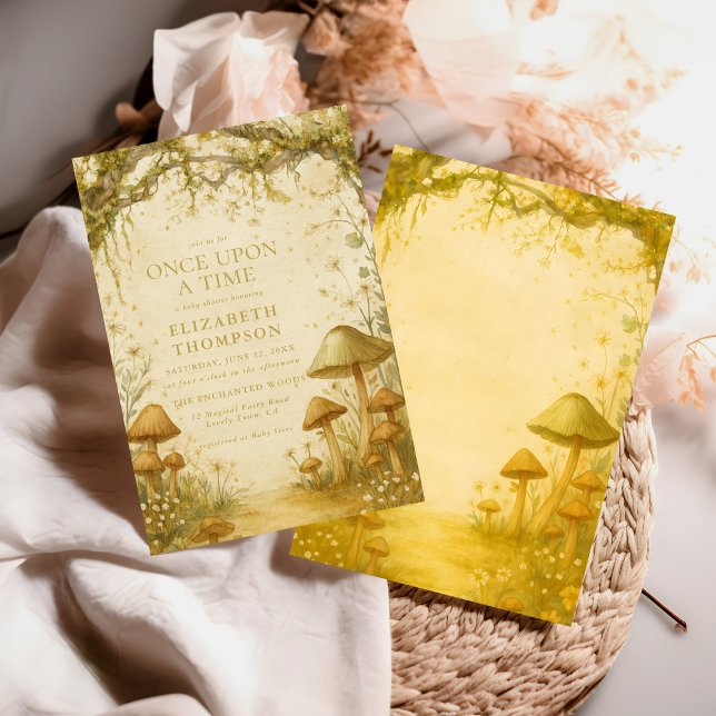 fairytale mushroom forest baby shower girl einladung (Von Creator hochgeladen)