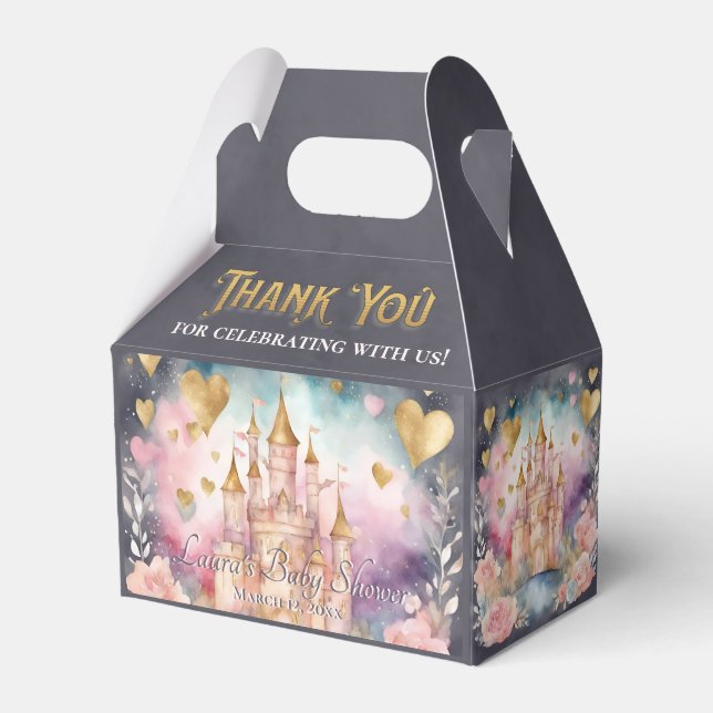 Fairytale Princess Baby Dusche Vielen Dank Geschenkschachtel (Vorderseite)