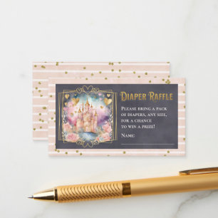 Fairytale Princess Babydusche Windelwanne Begleitkarte