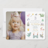 Fairytale Princess Dragon Foto Geburtstag