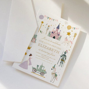 Fairytale Princess Dragon Girl Geburtstag Einladung