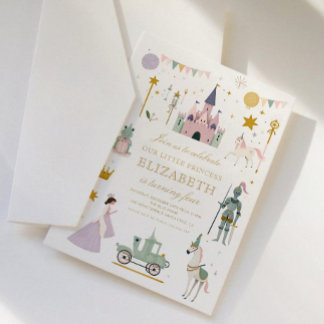 Fairytale Princess Dragon Girl Geburtstag Einladung