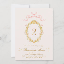 Fairytale Princess Number Girl Birthday Party Einladung