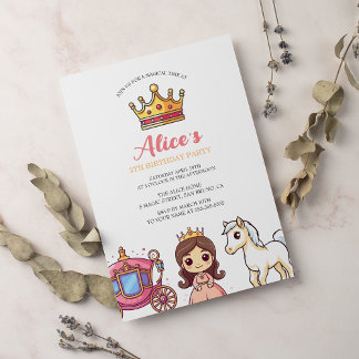 Fairytale Princess Party Einladung