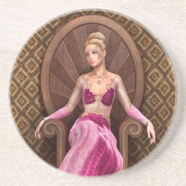 Fairytale Princess Sandstein Untersetzer (Vorne)