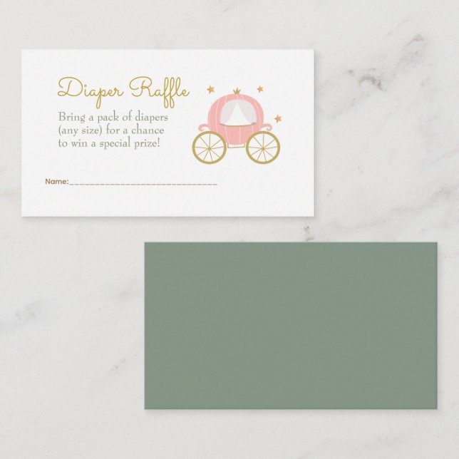 Fairytale Prinzessin Dragon Diaper Umklammerung Begleitkarte (Vorne/Hinten)