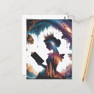 Fairytale Queen Reading Postkarte