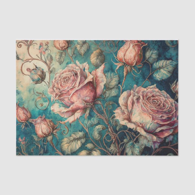 Fairytale Rose für Aquamarines Gewebepapier Seidenpapier (Vorderseite)
