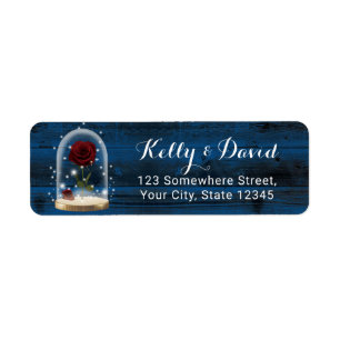 Fairytale Rustikale Navy Blue Rose Dome Address La