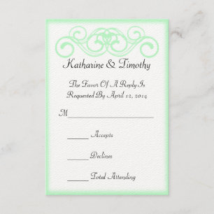 Fairytale Scroll Wedding RSVP Karte