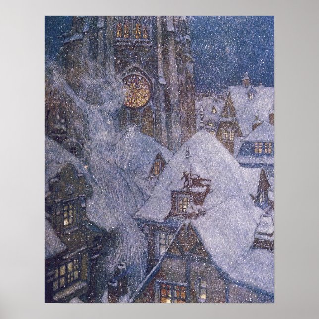 Fairytale Snow Queen von Edmund Dulac Print Poster (Vorne)