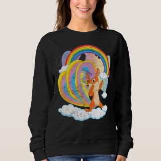 Fairytale Squirrelcorn Rainbow Süße Tier Squirre Sweatshirt