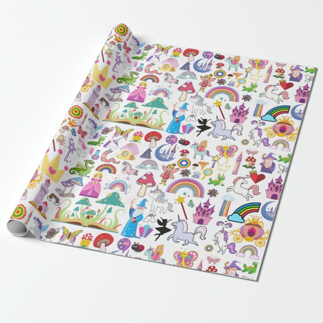 Fairytale Storybook Wrapping Paper Boutique Gesche Geschenkpapier (Ungerollt)