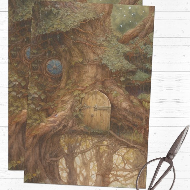 Fairytale Tree Seidenpapier (Fairytale tissue paper for crafts or gift wrapping)