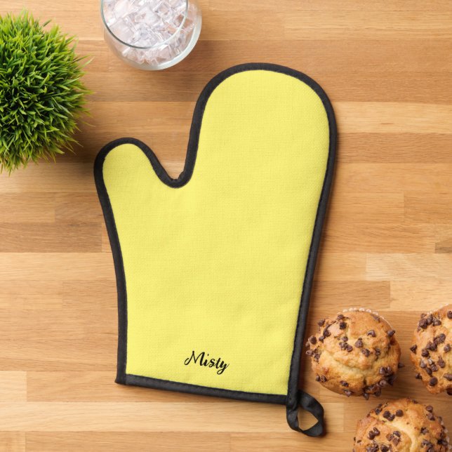 Fairytale yellow solid custom Christmas stylish Ofenhandschuh (Oben unten)