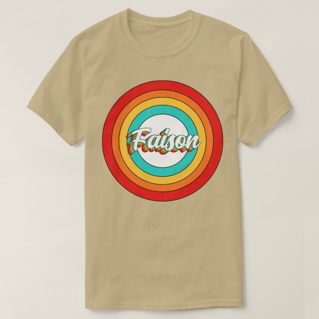 Faison Name Shirt Vintag Faison Circle (Design vorne)