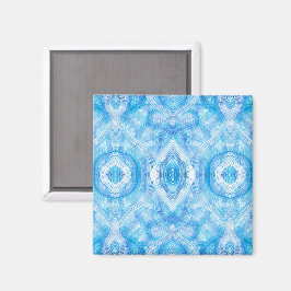 Faith Abstract Light Blue White Watercolor Art Magnet