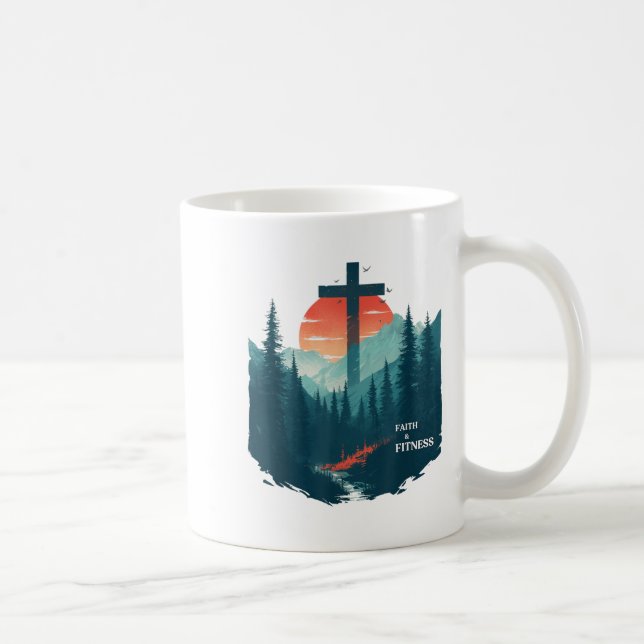 Faith &amp; Fitness Christian - Workout Motivation Kaffeetasse (Rechts)