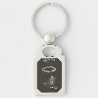 Faith and Freedom Keychain – Bird with Jesus Crown Schlüsselanhänger
