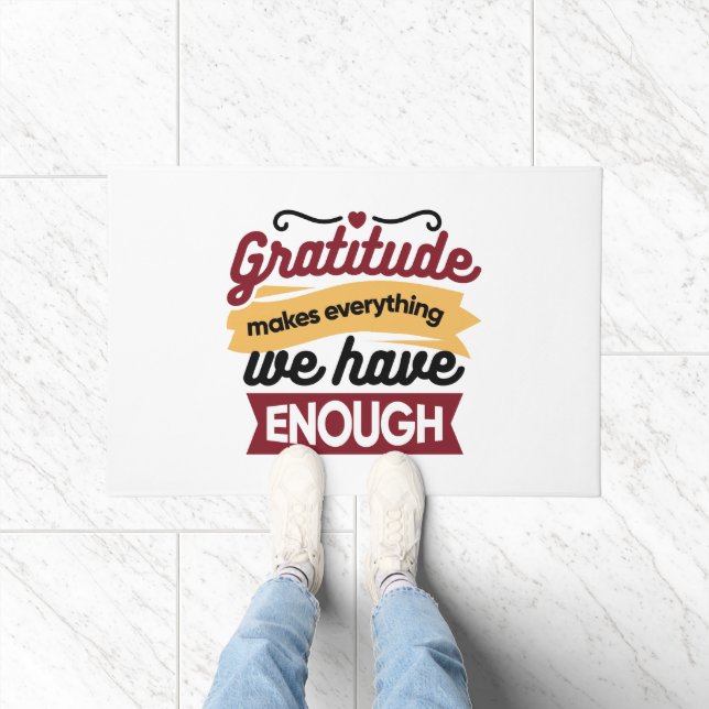 Faith and Gratitude Artwork – Uplifting Christian  Fußmatte (Indoor)