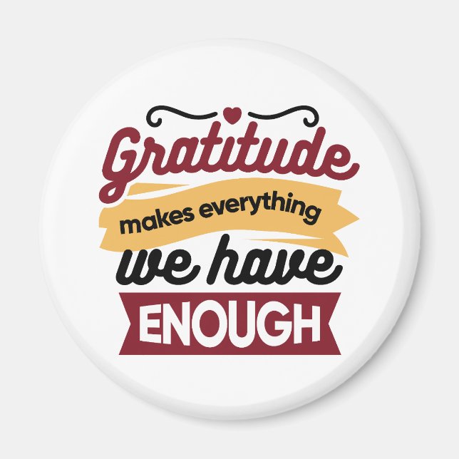 Faith and Gratitude Artwork – Uplifting Christian  Magnet (Vorne)