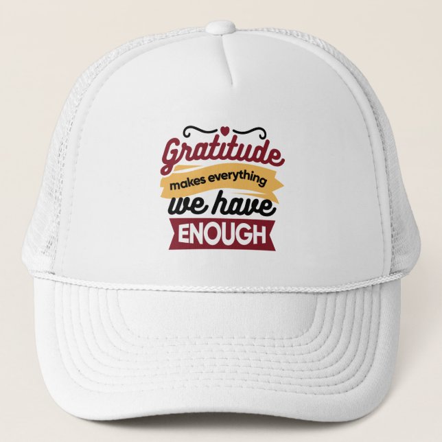 Faith and Gratitude Artwork – Uplifting Christian  Truckerkappe (Vorderseite)