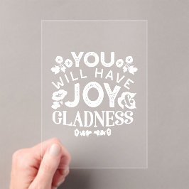 Faith and Happiness – Joy and Gladness Quotes Acryleinladungen