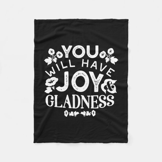 Faith and Happiness – Joy and Gladness Quotes Fleecedecke (Vorderseite)