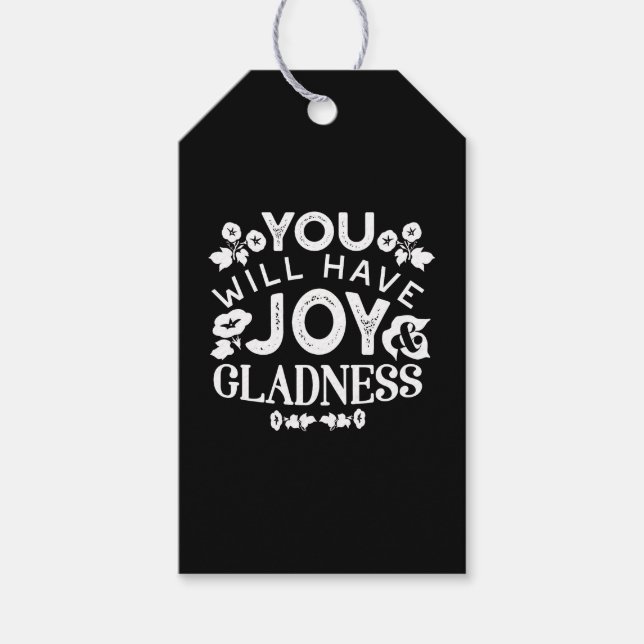Faith and Happiness – Joy and Gladness Quotes Geschenkanhänger (Vorderseite)