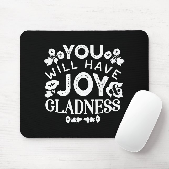 Faith and Happiness – Joy and Gladness Quotes Mousepad (Mit Mouse)