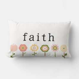 Faith and Hope Pink Blume Moderne Inspiration Lendenkissen