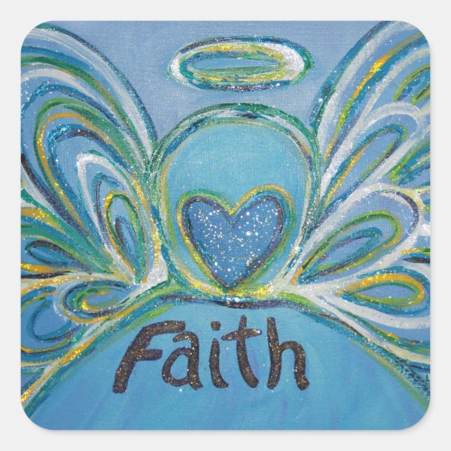 Faith Angel Word Art Custom Decal Stickers (Vorderseite)