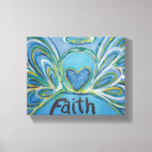 Faith Angel Word Art Painting Wrapped Canvas Leinwanddruck