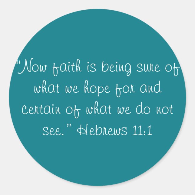 "Faith" Aufkleber für das Handwerk (Vorderseite)