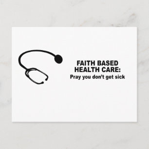 Faith Based Health Care - Beten Sie, dass Sie nich Postkarte