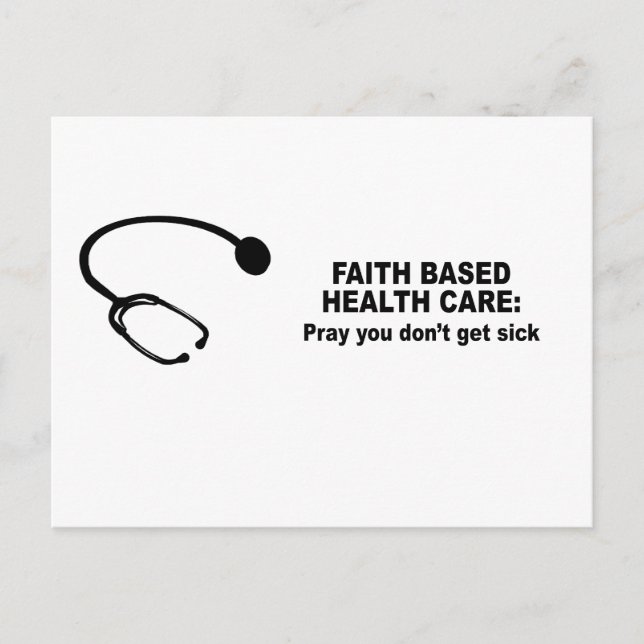 Faith Based Health Care - Beten Sie, dass Sie nich Postkarte (Vorderseite)