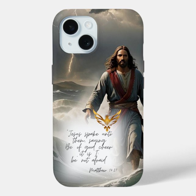 Faith Based Jesus on Water Gold Dove New Testament Case-Mate iPhone Hülle (Rückseite)