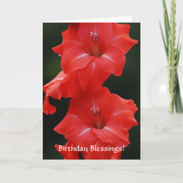 Faith Beautiful Red Blume Birthday Card Karte