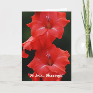 Faith Beautiful Red Blume Birthday Card Karte