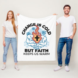 Faith Behalte uns warm - Hochwertiges Winterwerk Fleecedecke
