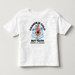 Faith Behalte uns warm - Hochwertiges Winterwerk Kleinkind T-shirt
