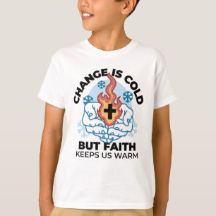 Faith Behalte uns warm - Hochwertiges Winterwerk T-Shirt